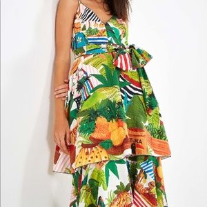 NWOT Farm Rio Tropical Fair Midi Dress Medium